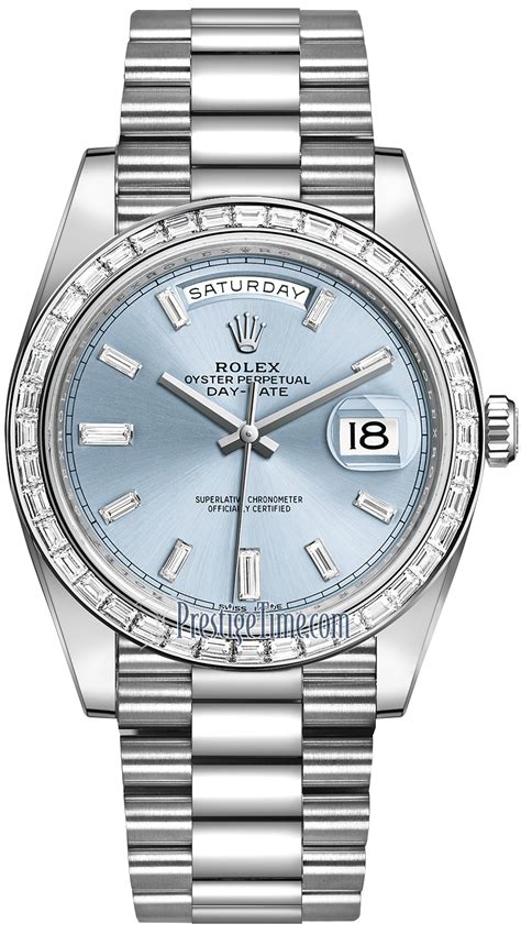 rolex day date platinum ice blue replica|rolex day date 228206.